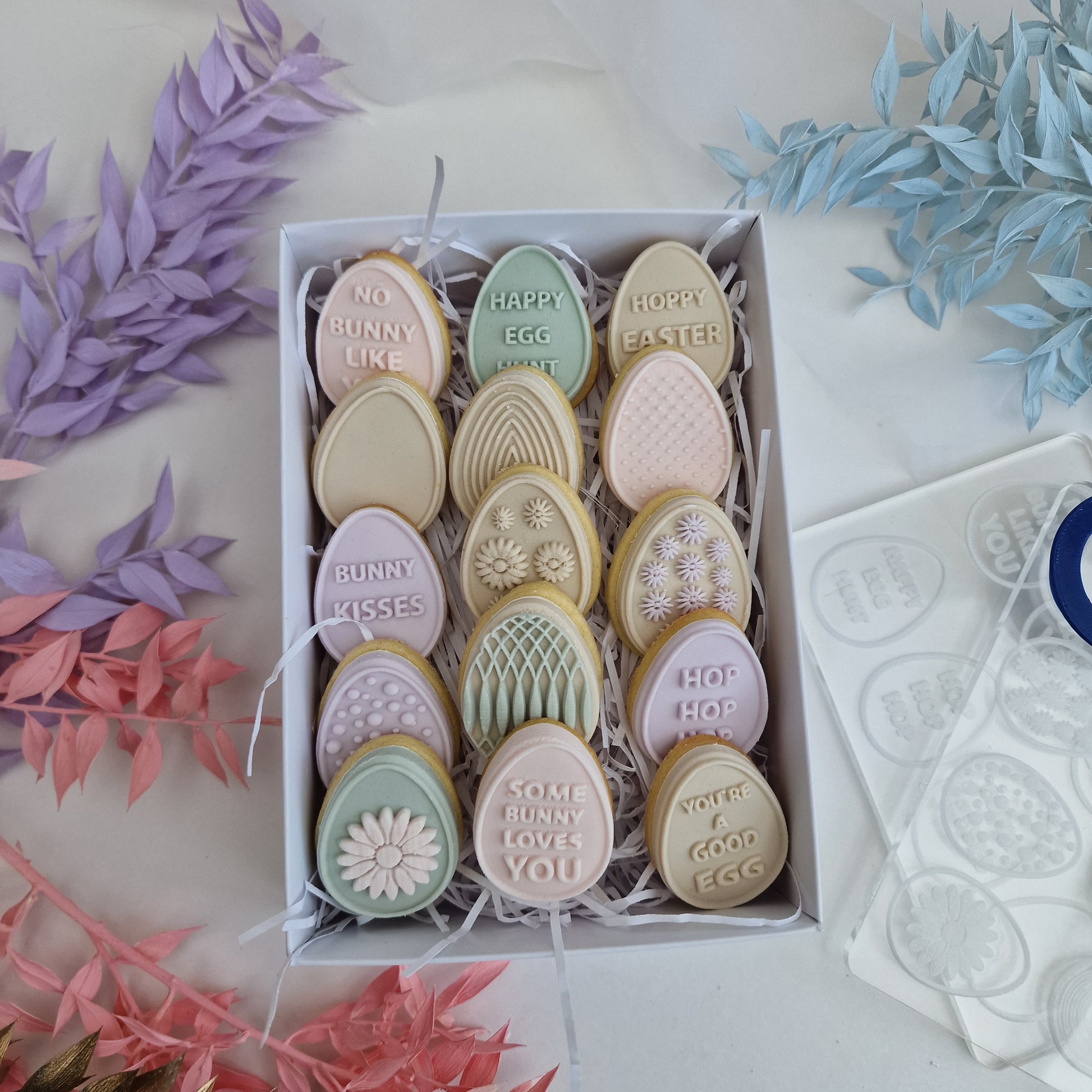 Mini Eggs with messages  -  Deboss and Cutter image 1