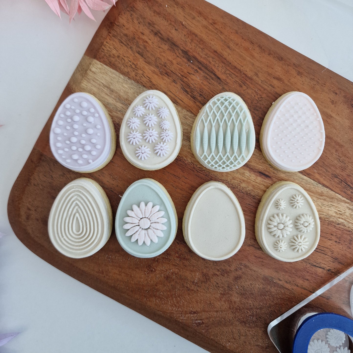 Mini Eggs with patterns  -  Deboss and Cutter image 0