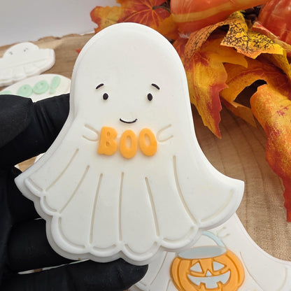 Cute ghost embosser fondant stamp and cutter, PLA embosser Cute Ghost, Halloween cookie embosser stamp & cutter, embosser, 3d printed