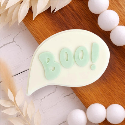Boo Halloween Cookie Embosser Stamp and Cutter: 3D Printed PLA