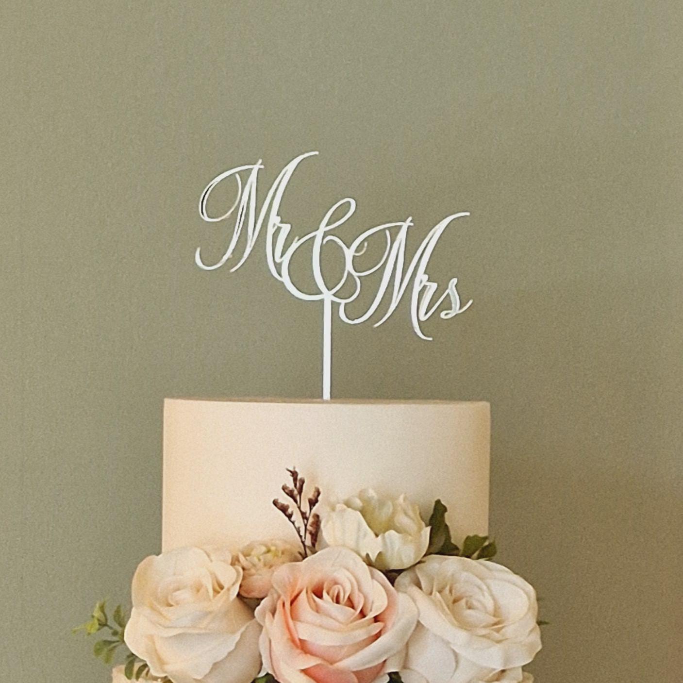 Mr & Mrs cake topper, Anniversary Cake toppers