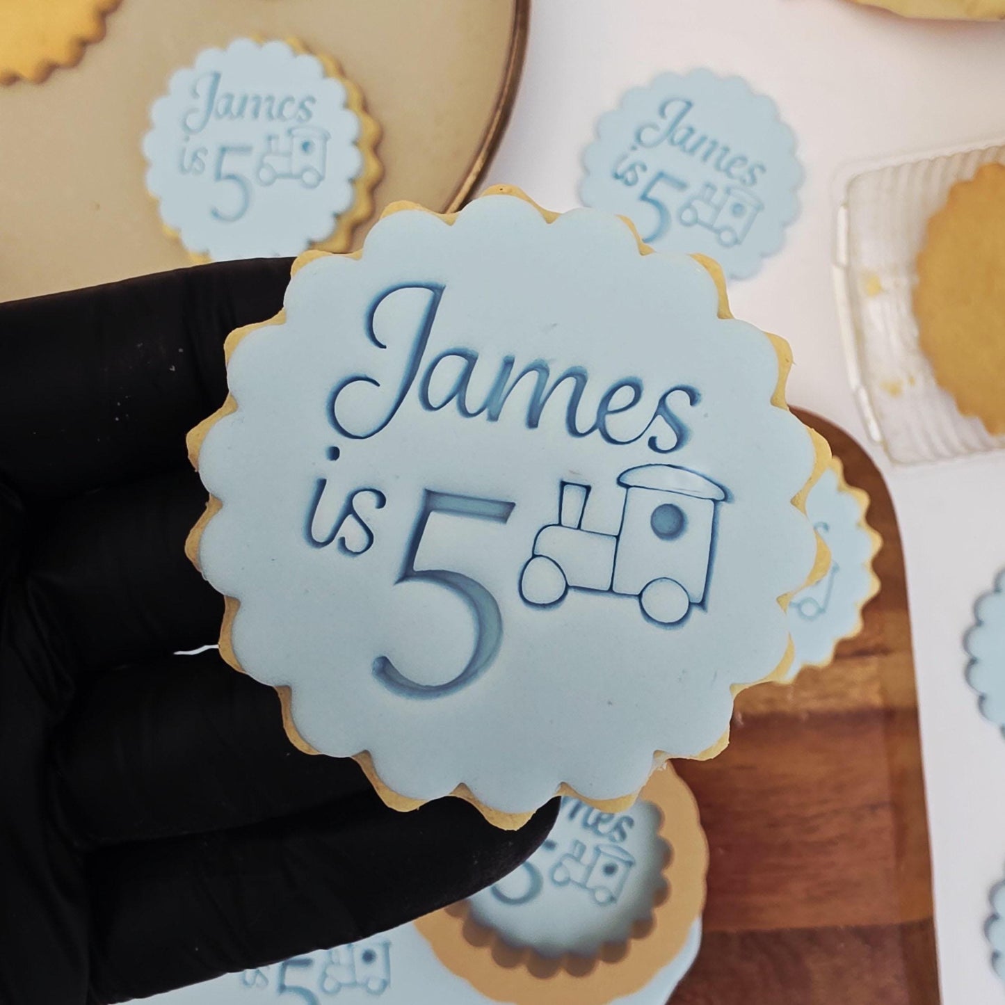 Customised Name and age Cookie Stamp Set