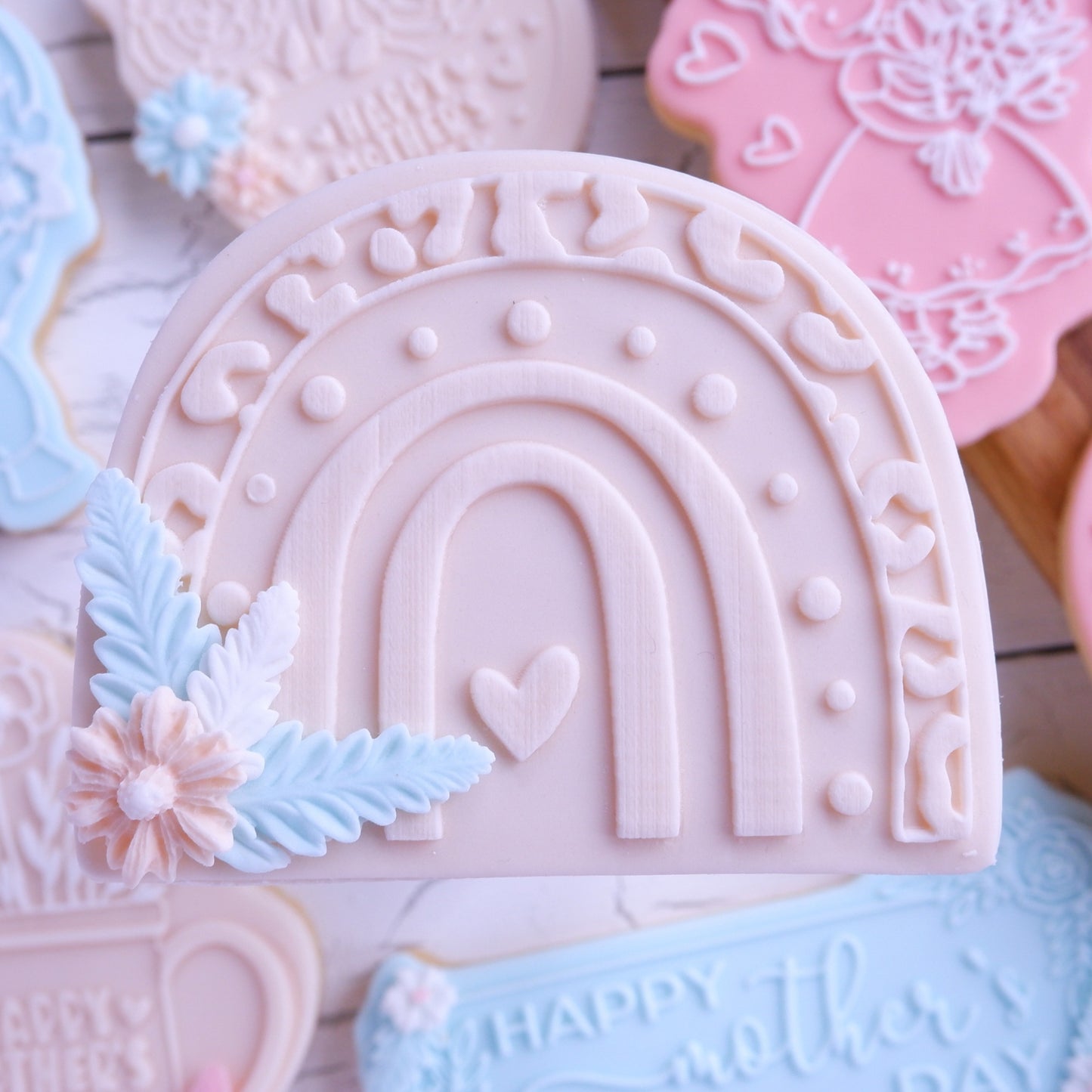 Boho rainbow - Deboss and Matching Cutter image 0