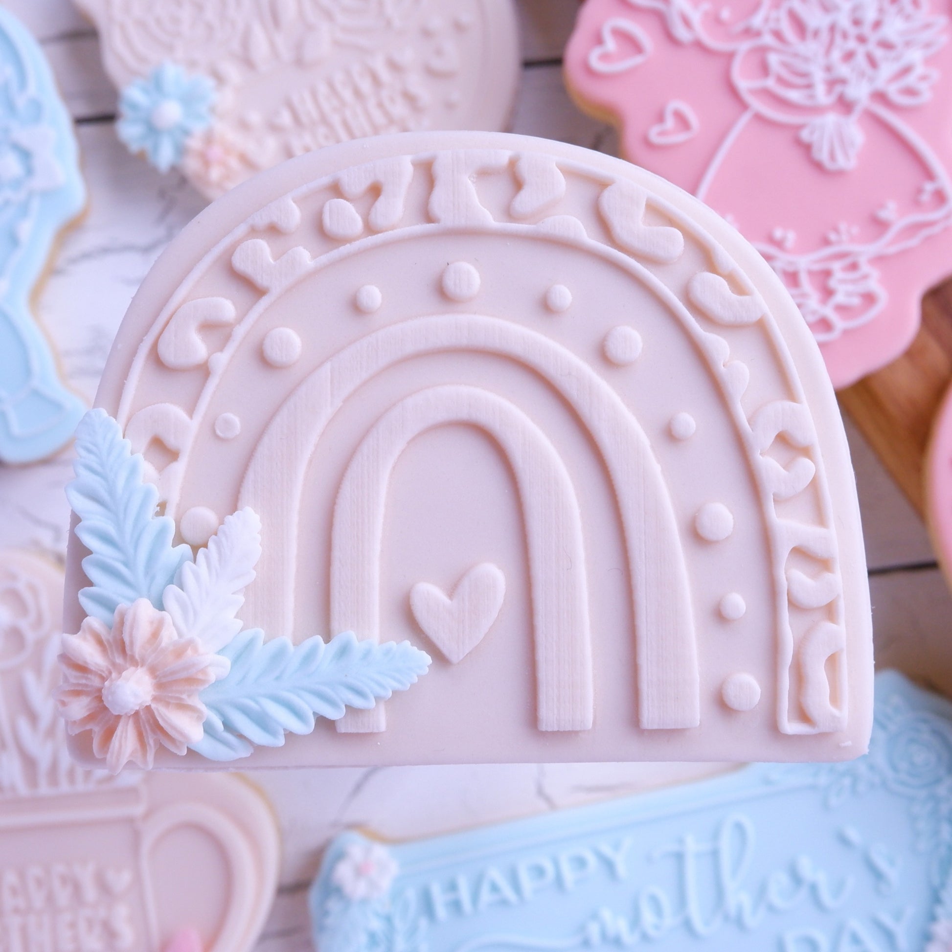 Boho rainbow - Deboss and Matching Cutter image 0