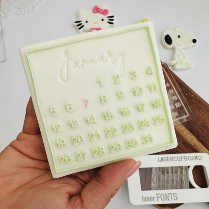 Calendar with blank space  - Stamp and Matching Cutter image 1