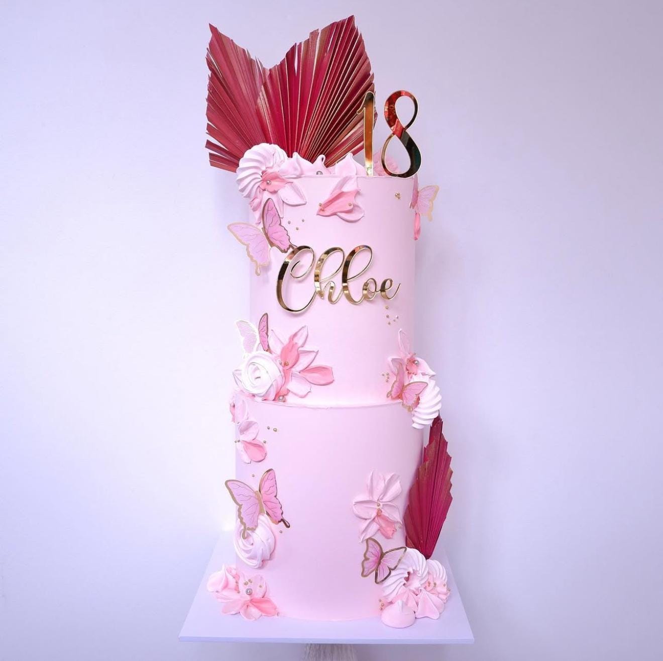 Acrylic 18th Birthday cake topper and name cake charm