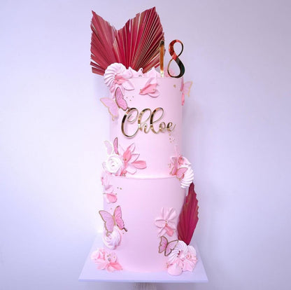 Acrylic 18th Birthday cake topper and name cake charm