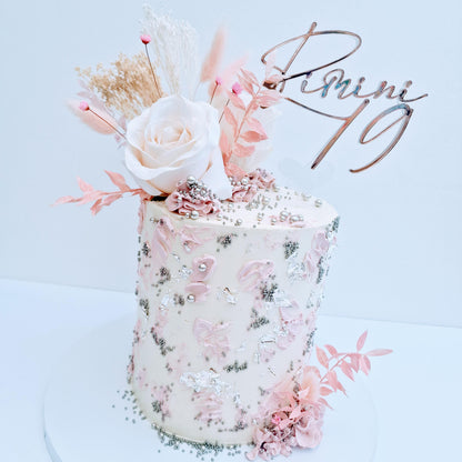 Double layered floating birthday cake topper, acrylic cake topper, cake charm