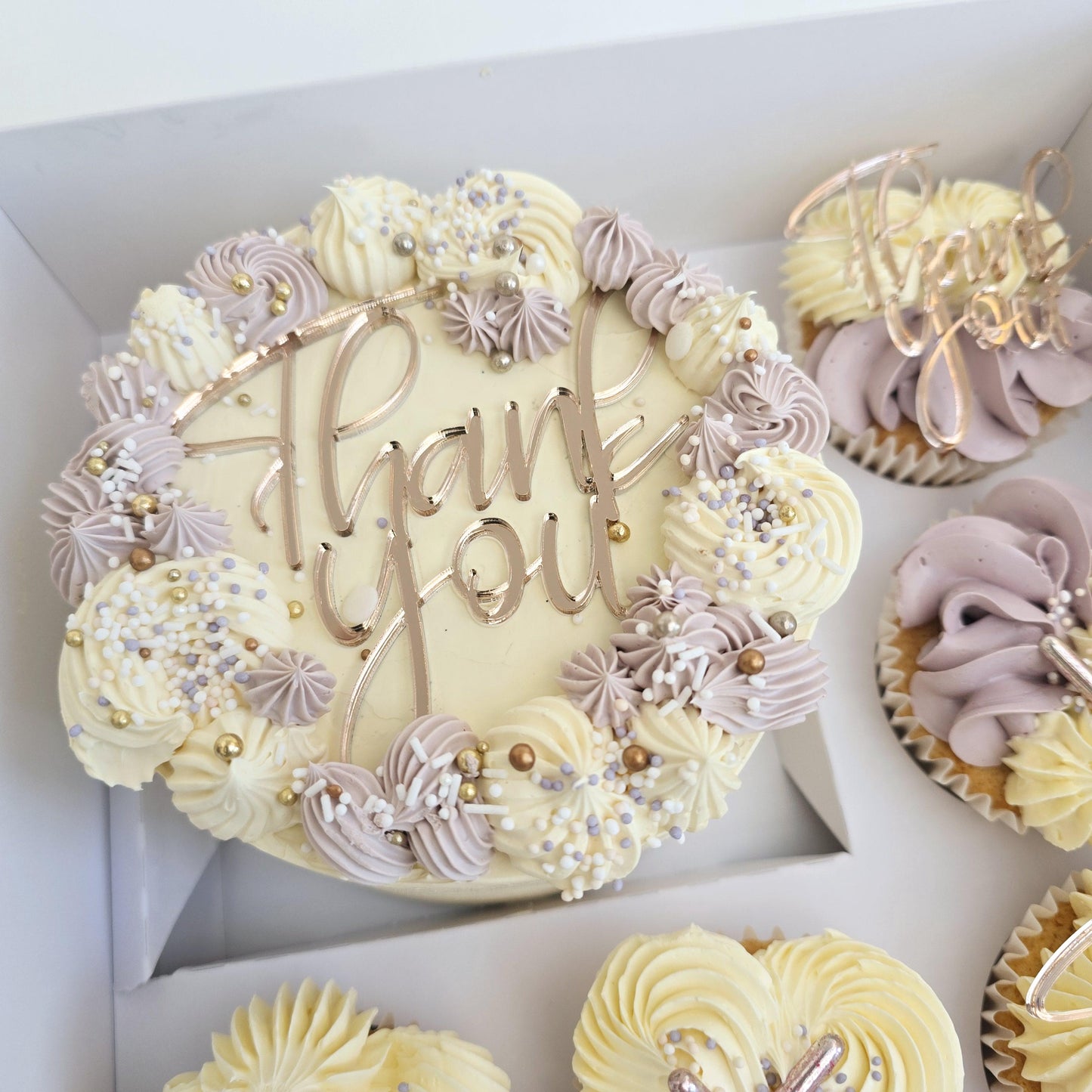 Thank you cake charm, acrylic cake topper, thank you cupcake charm