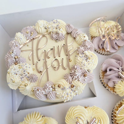 Thank you cake charm, acrylic cake topper, thank you cupcake charm