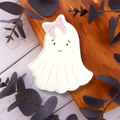 Cute ghost embosser fondant stamp and cutter, PLA embosser Cute Ghost, Halloween cookie embosser stamp & cutter, embosser, 3d printed