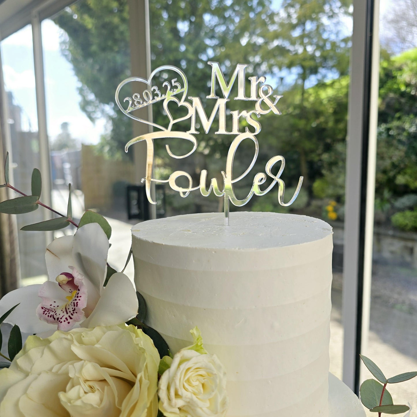 Cake topper for Wedding, Personalized cake topper, Rustic wedding cake topper, Custom Mr Mrs cake topper, Anniversary Cake toppers