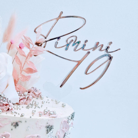 Double layered floating birthday cake topper, acrylic cake topper, cake charm