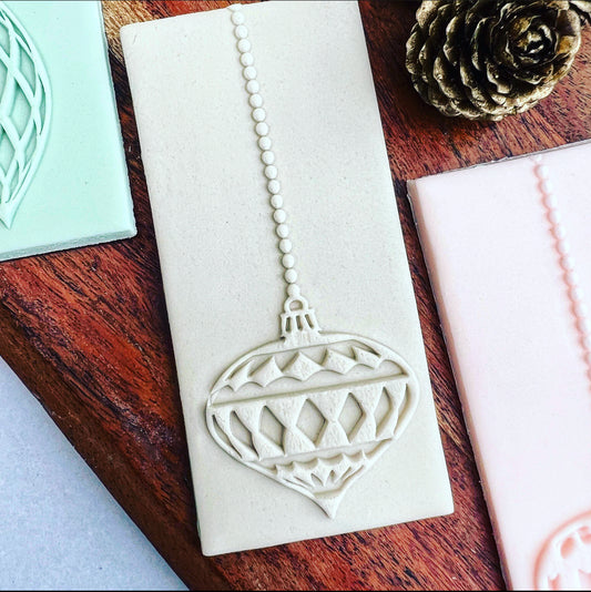 Christmas -Hanging Bauble Deboss and Matching Cutter image 0