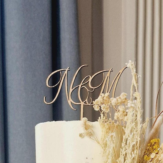 Custom monogram custom initials cake topper, Personalized Acrylic Cake topper