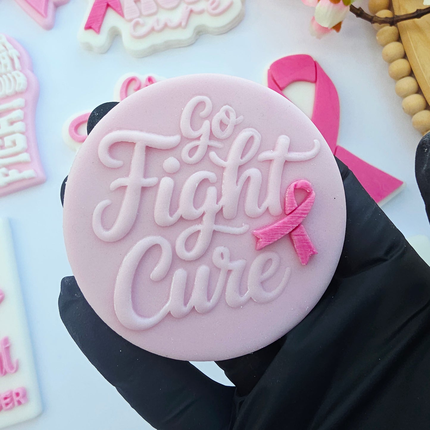 Fight Breast Cancer Cookie Stamp