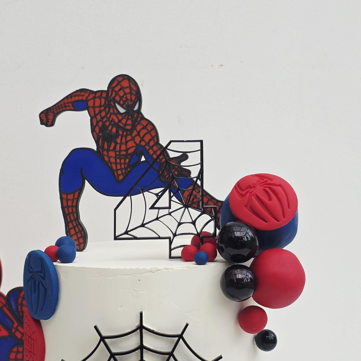 Spider-Man Cake Toppers | Superhero Birthday Party Decorations | Boys Cake Topper Set | Spiderman Theme Party Supplies
