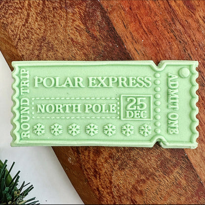 Christmas - Polar express ticket deboss and matching cutter image 1