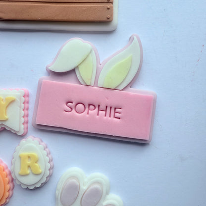 Bunny ears with message board - PLA embosser and matching cutter image 0