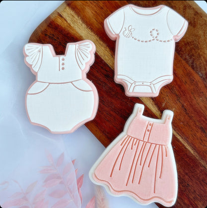 Baby Onesie with bee - Stamp and Matching Cutter image 1