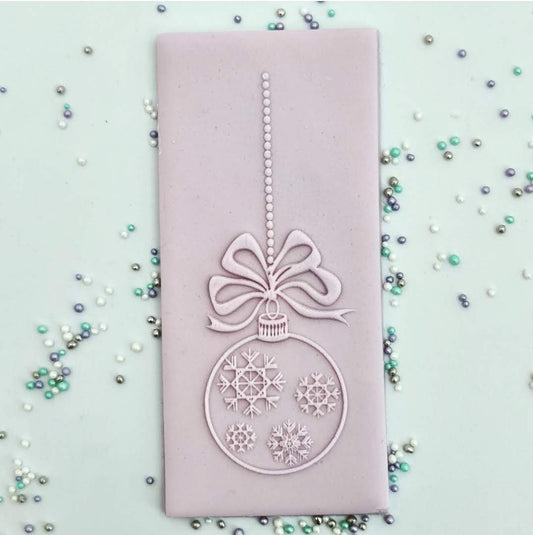 Christmas -Hanging Bauble Deboss and Matching Cutter image 0