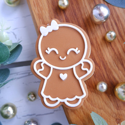 Christmas - Gingerbread Girl Deboss and matching Cutter image 0
