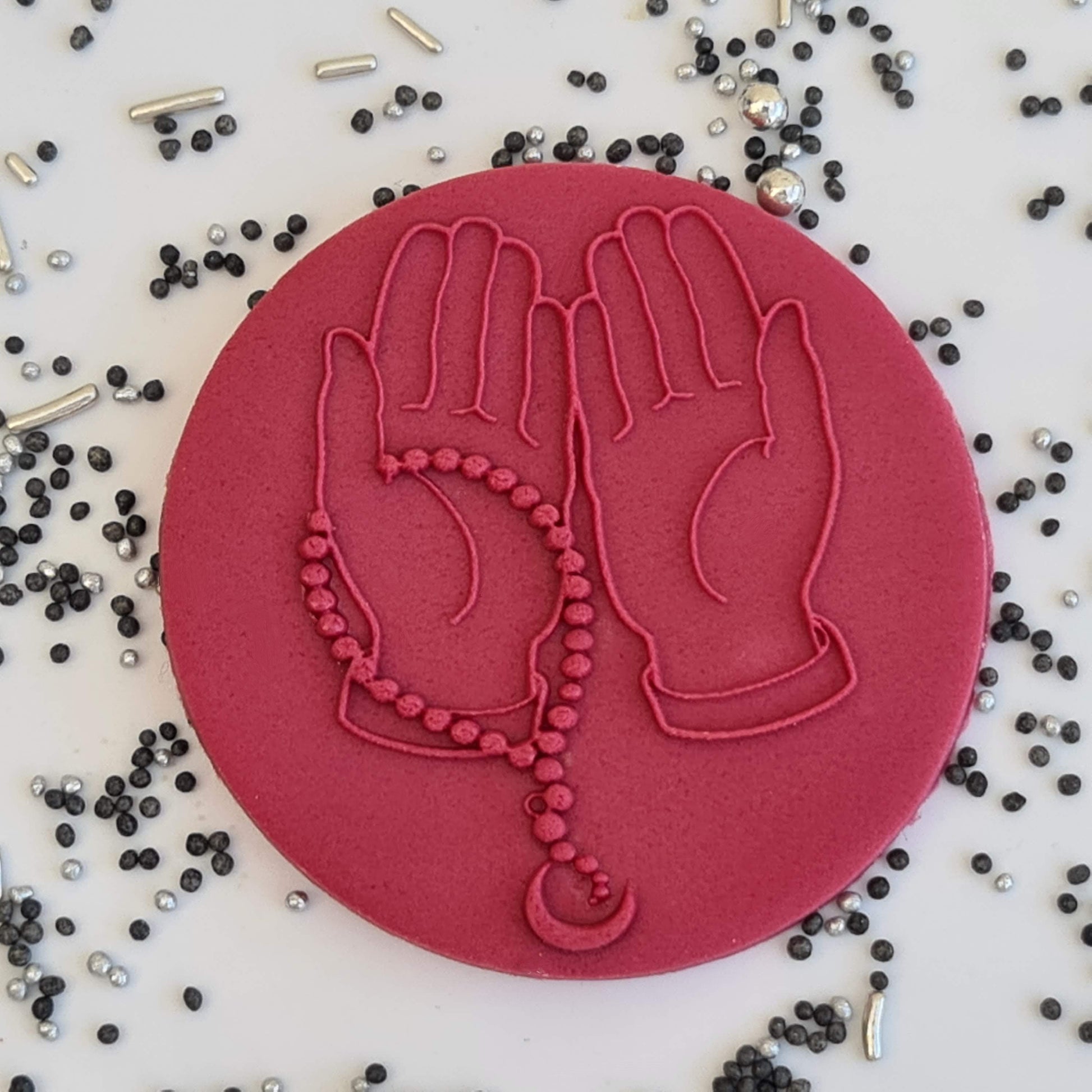 Praying beads in hands image 0