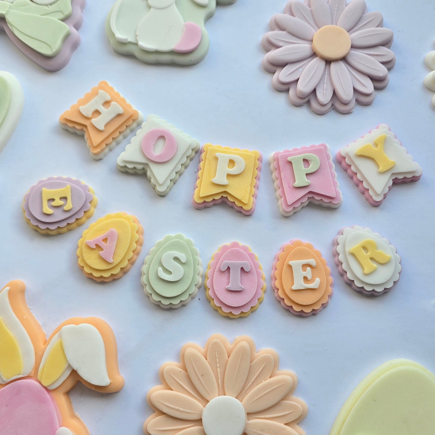 Happy Easter bunting block - PLA embosser and matching cutter image 1