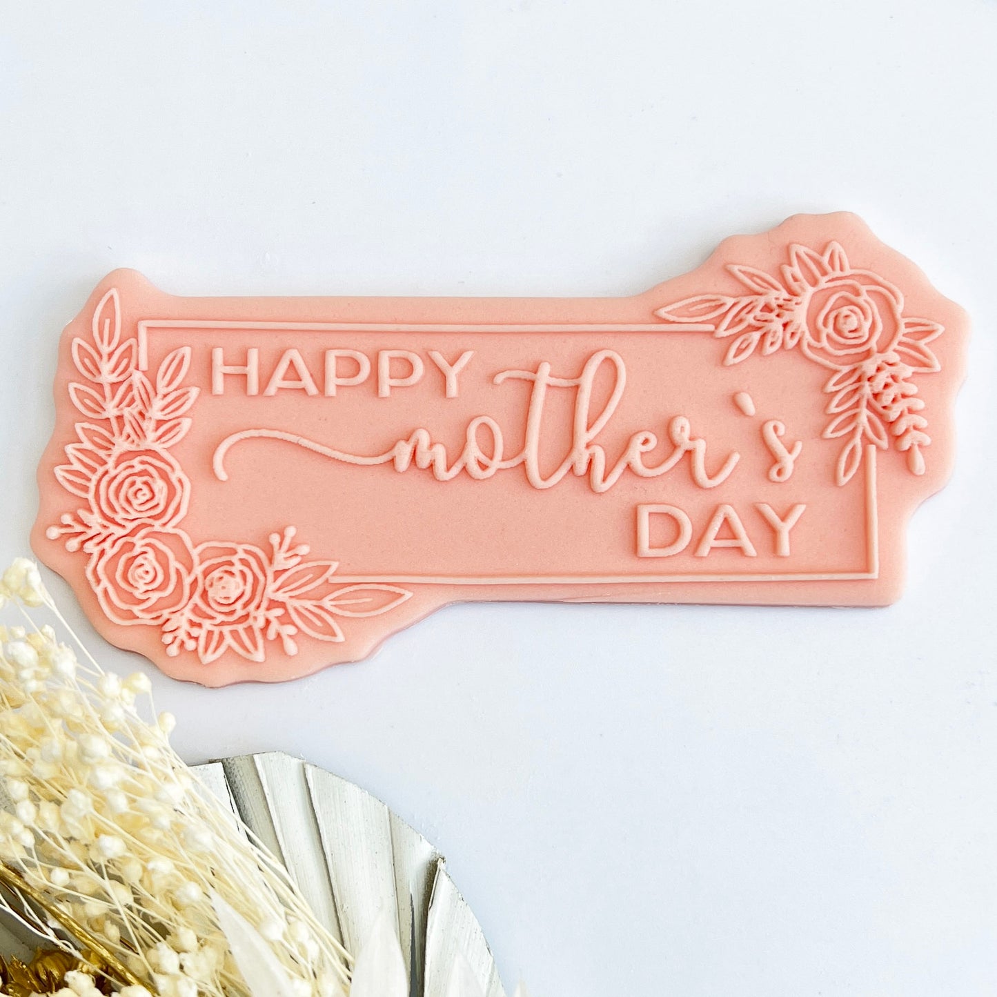 Mother`s Day - Happy Mother`s Day  - Deboss Stamp and Matching Cut image 1