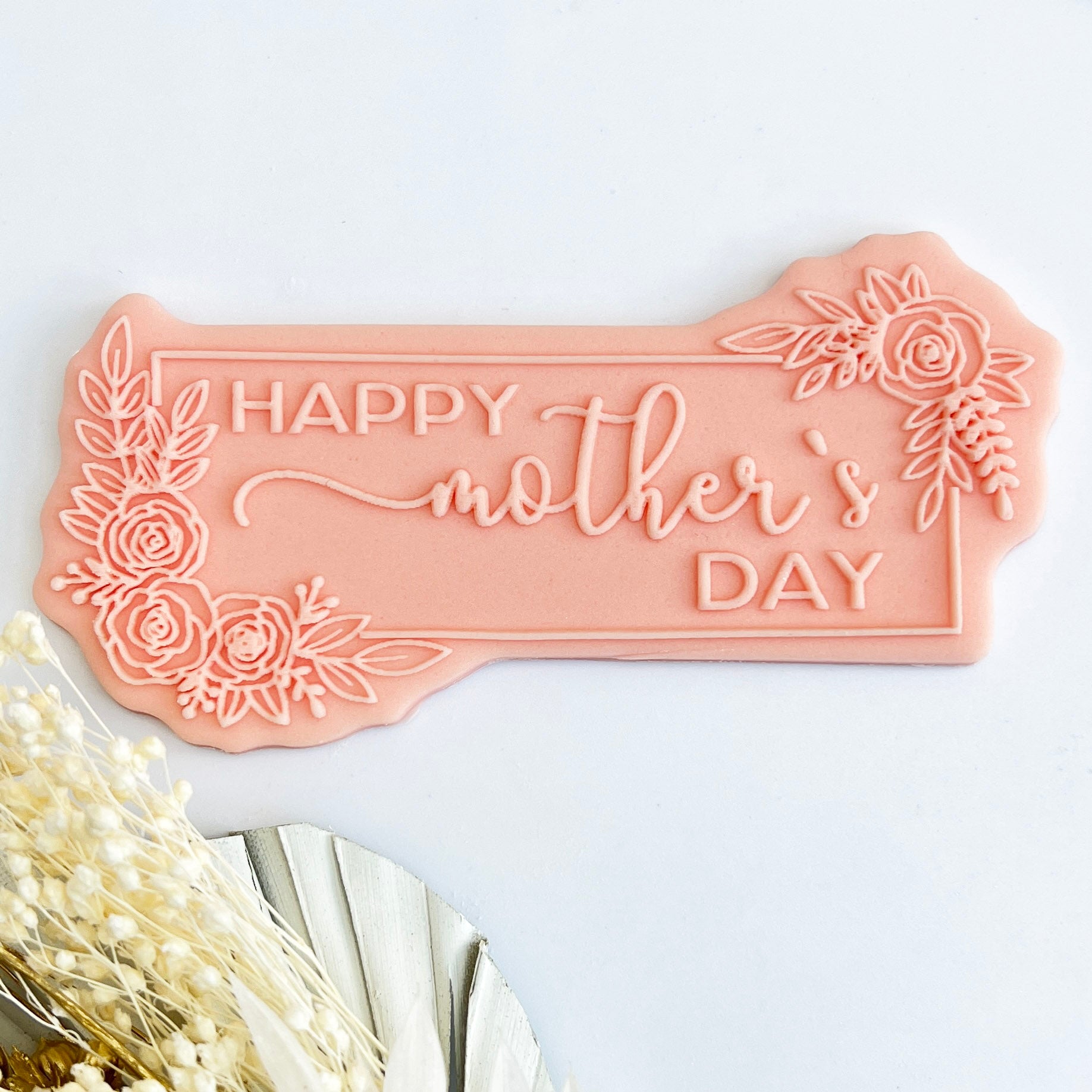Mother`s Day - Happy Mother`s Day  - Deboss Stamp and Matching Cut image 1