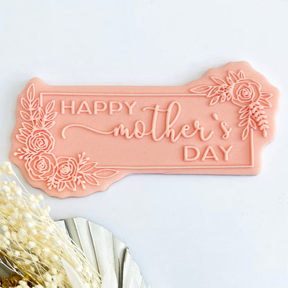 Mother`s Day - Happy Mother`s Day  - Deboss Stamp and Matching Cut image 1
