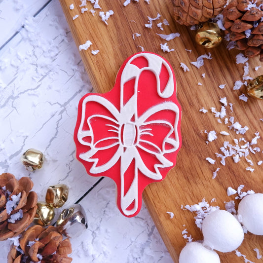 Christmas - Candy cane Deboss and Matching Cutter image 0