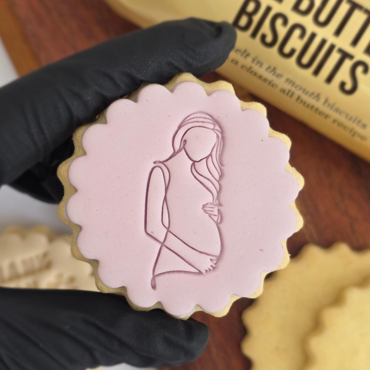Pregnant Lady Cookie Stamp Set