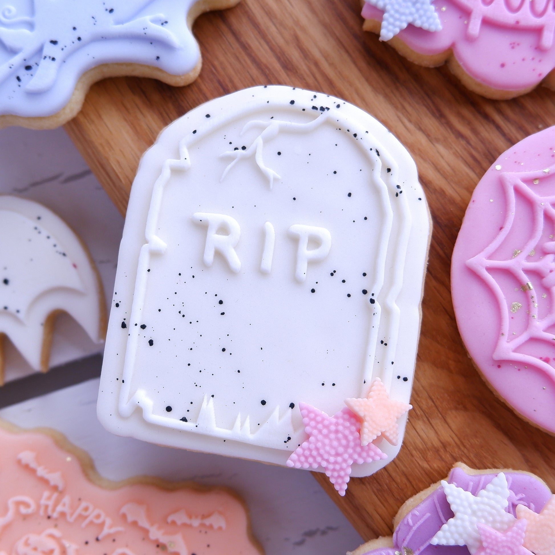 HALLOWEEN -Tombstone - Deboss & Matching Cutter image 0