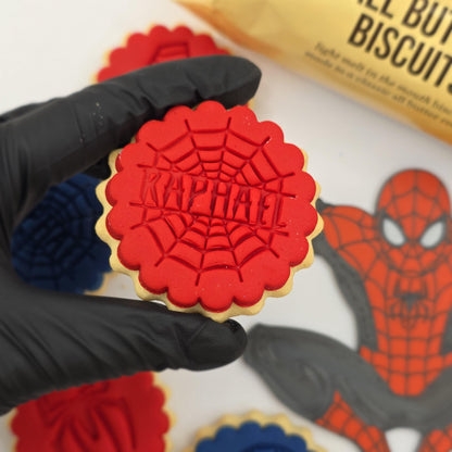 Custom Spider Man Fondant Cookie Stamp and Cutter Set