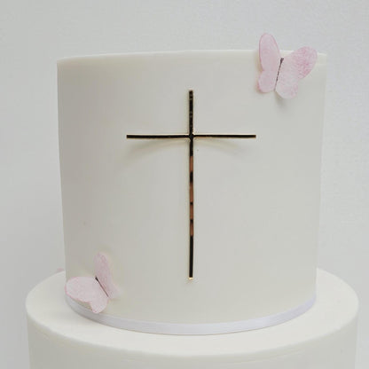 Cross acrylic, cake charm