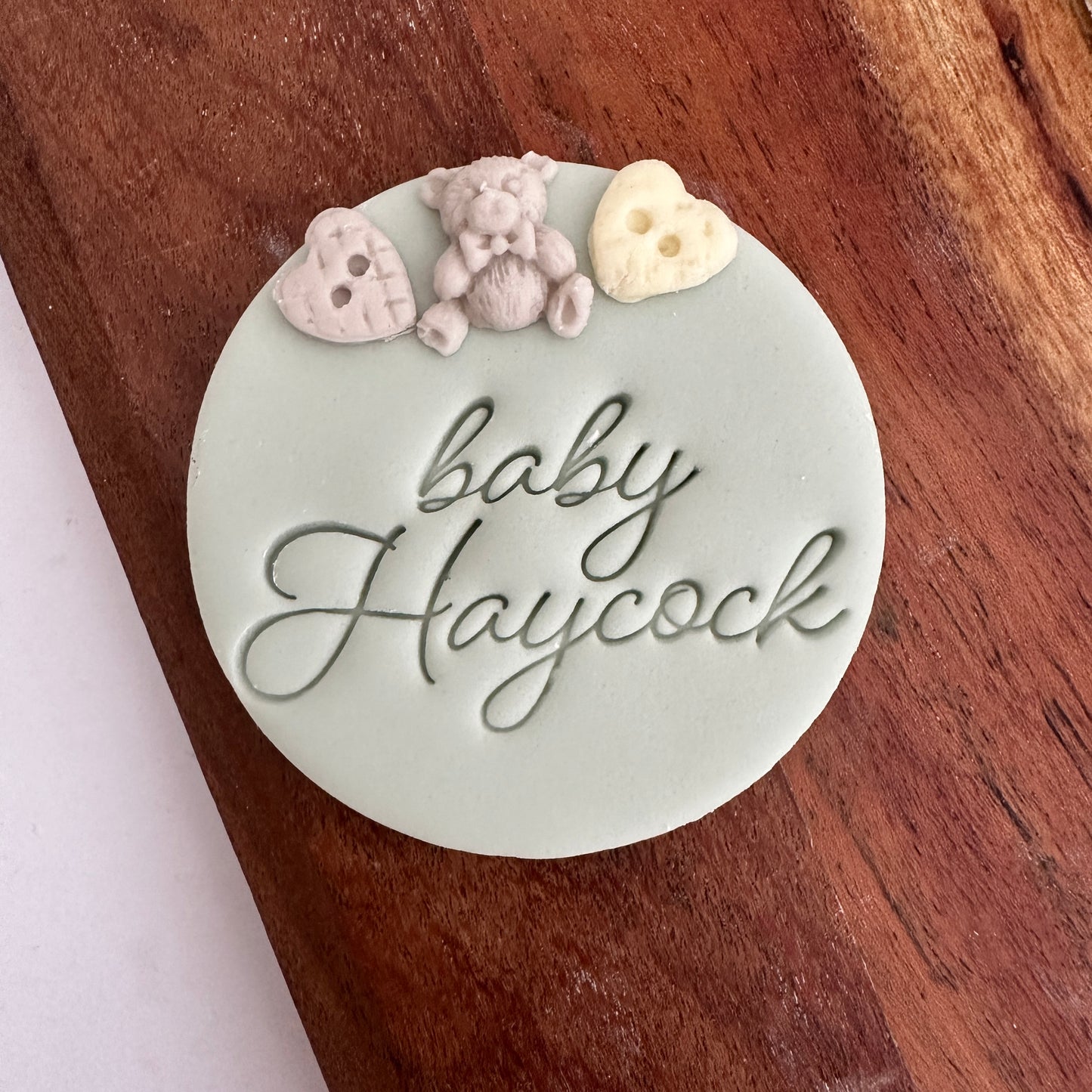 Custom Stamp  - BABY (script) + First name image 0