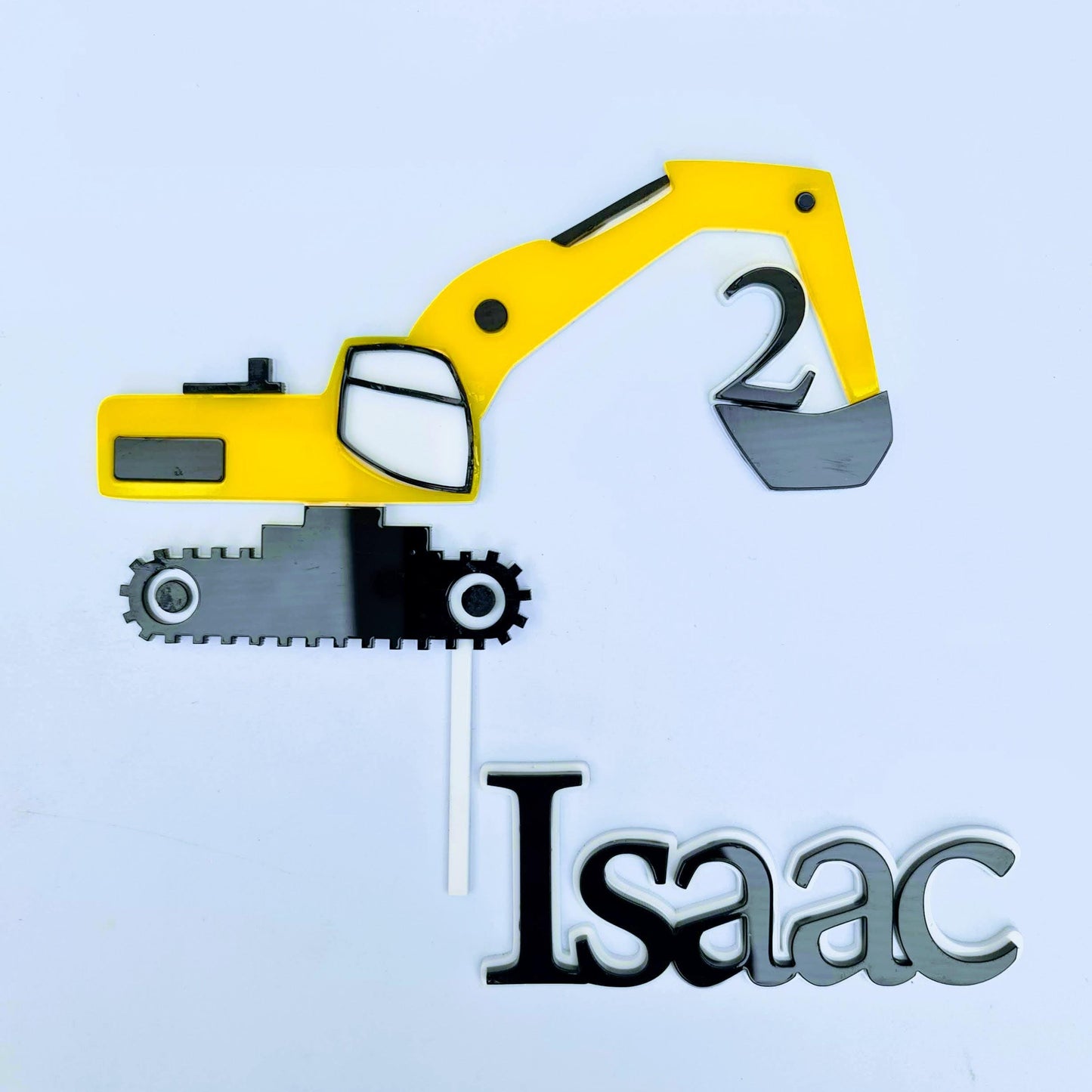 Builder Birthday cake topper set, cake charm