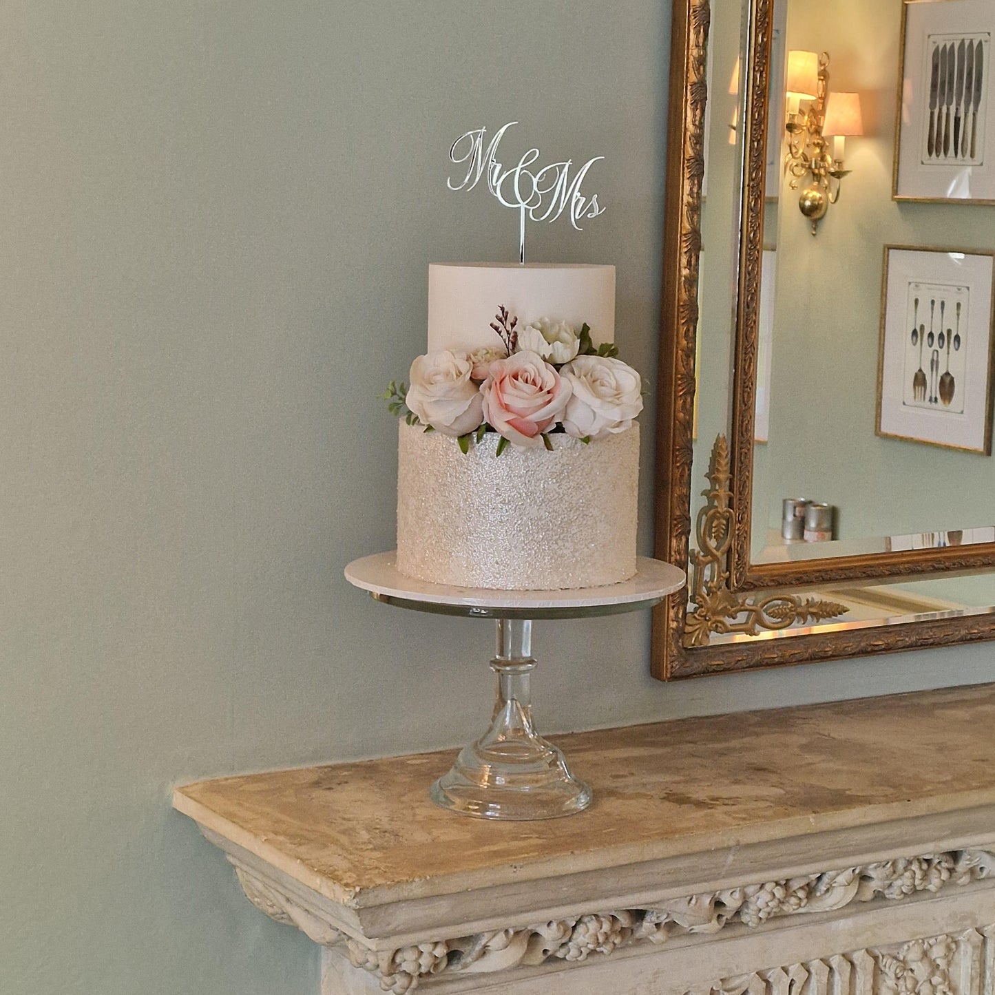 Mr & Mrs cake topper, Anniversary Cake toppers