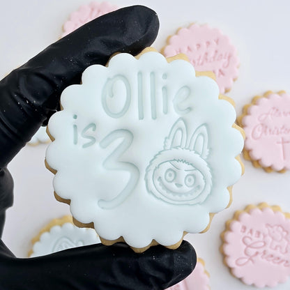 Customised Name and age Cookie Stamp Set