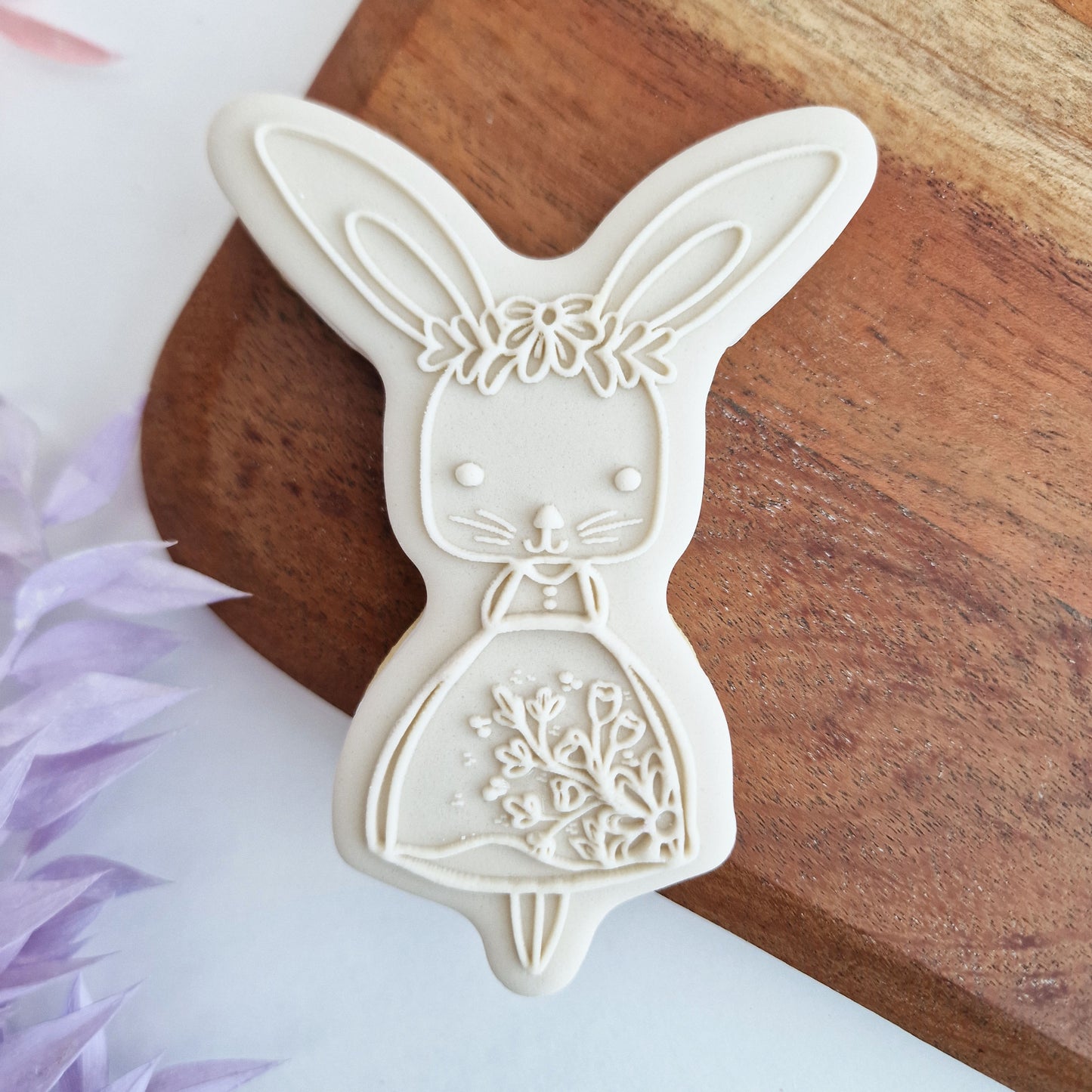 Cute Easter Bunny Girl -  Deboss and Cutter image 1