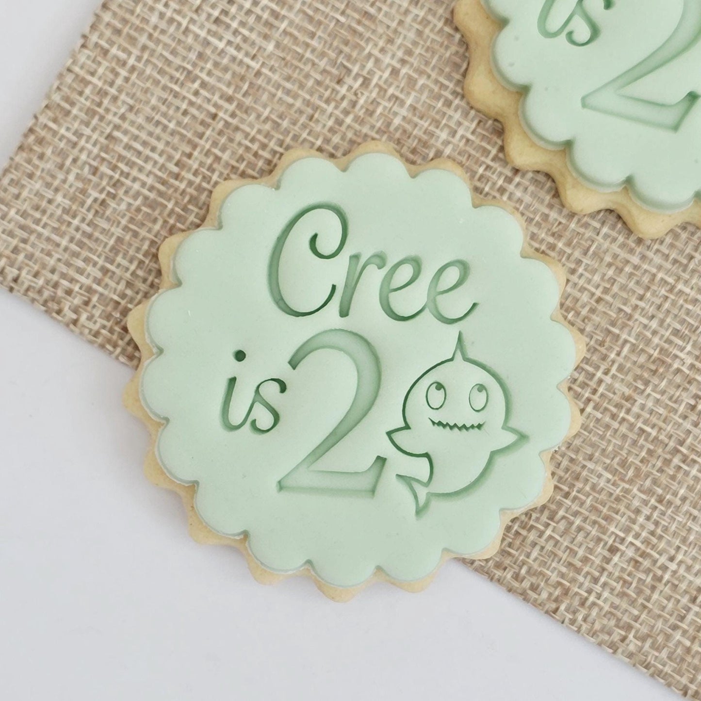 Customised Name and age Cookie Stamp Set