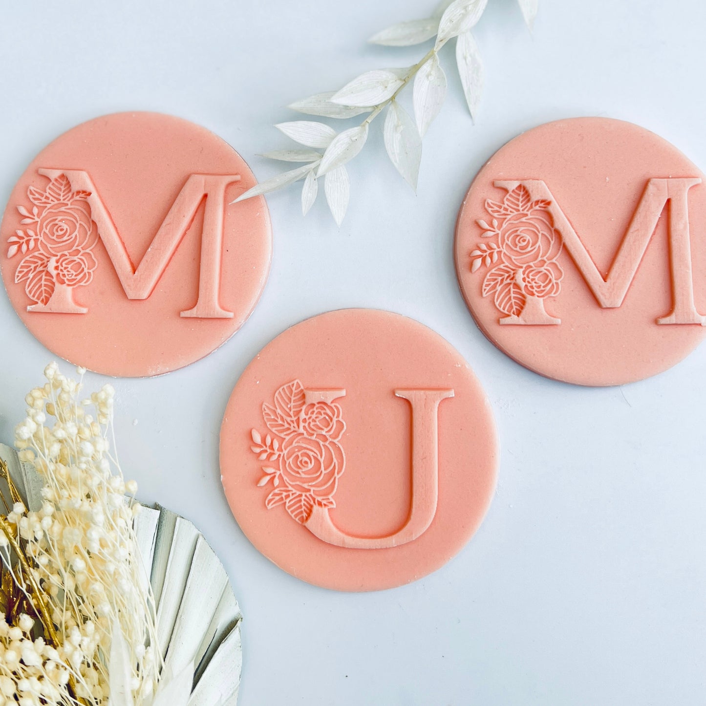 Mother`s Day - M & U letters  - Deboss Stamps image 0