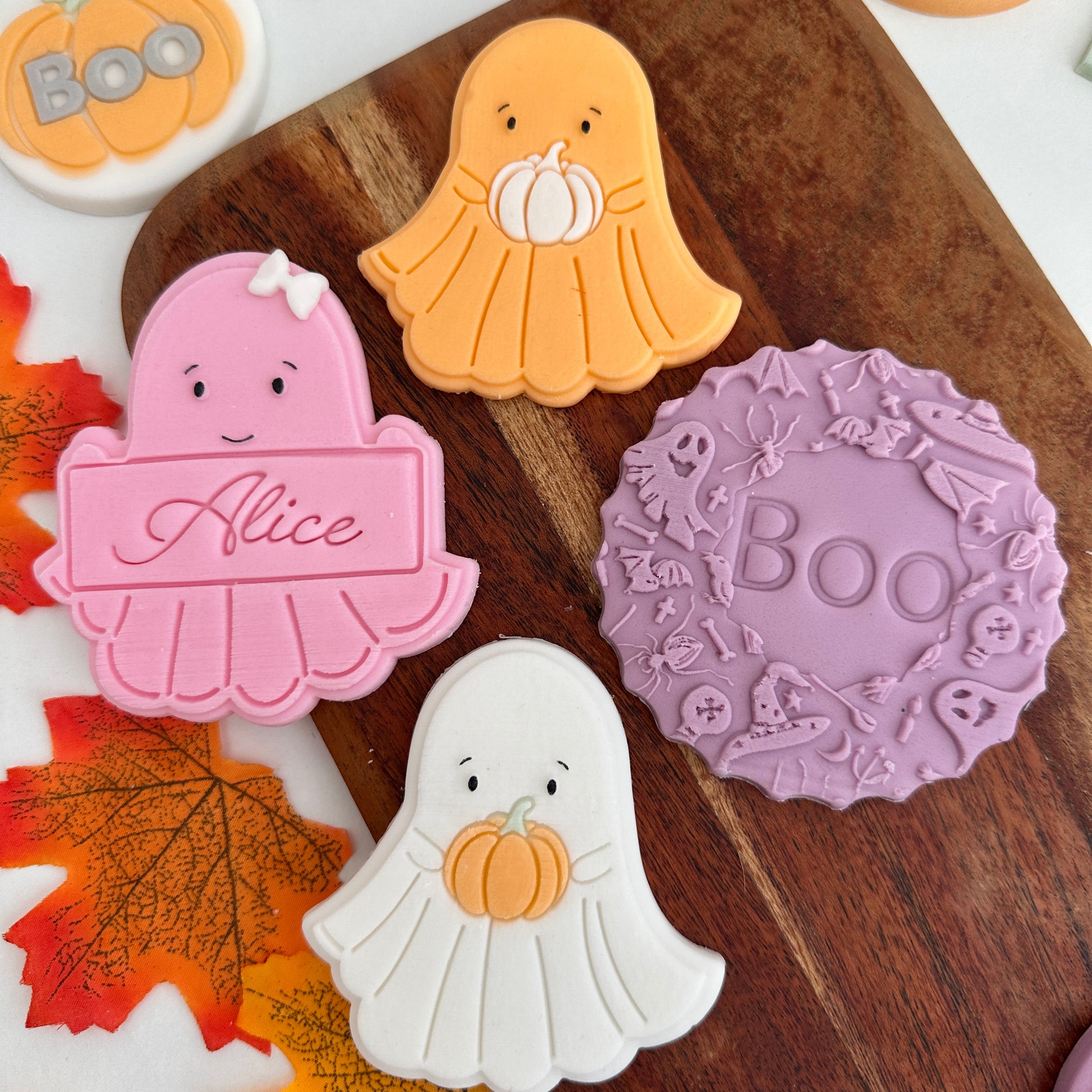 Cute Ghost with a board image 1