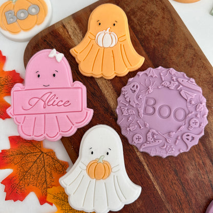 Cute Ghost with a board image 1