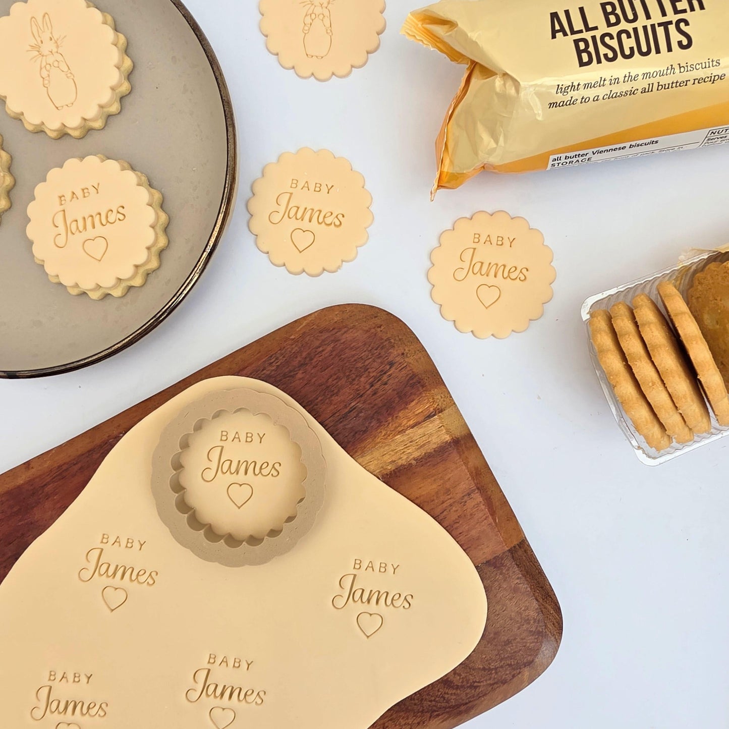 Custom Baby Name Fondant Cookie Stamp and Cutter