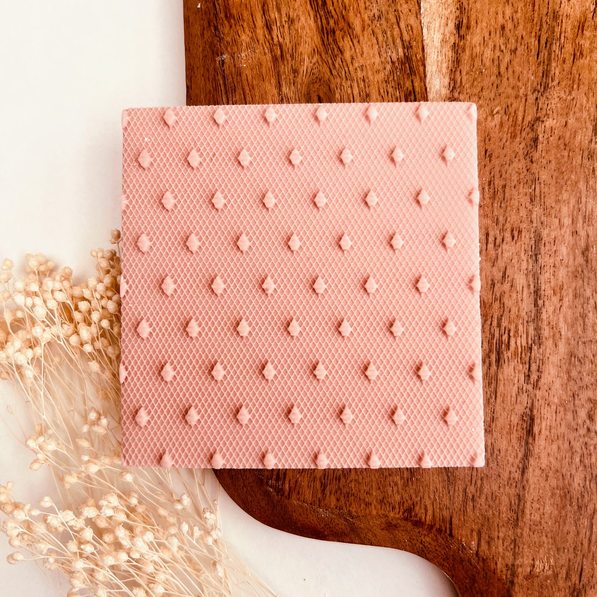 Micro pop out Diamond Pattern DeBoss Big Size Stamp image 0