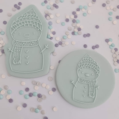 Christmas - Cute Snowman Deboss & Cutter image 1