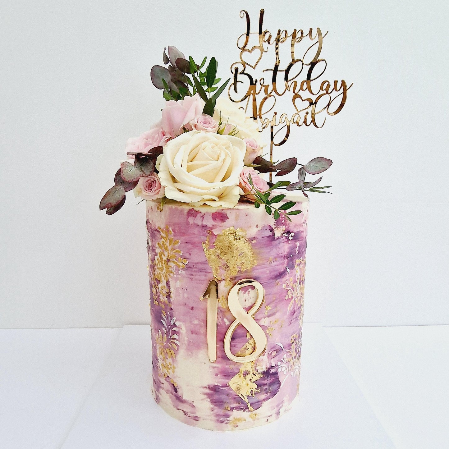Happy Birthday Cake Topper with Name, Personalized Birthday Cake Topper, 25th 30th 40th Birthday Cake Topper, 50th Anniversary Cake Topper