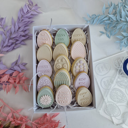 Mini Eggs with patterns  -  Deboss and Cutter image 2